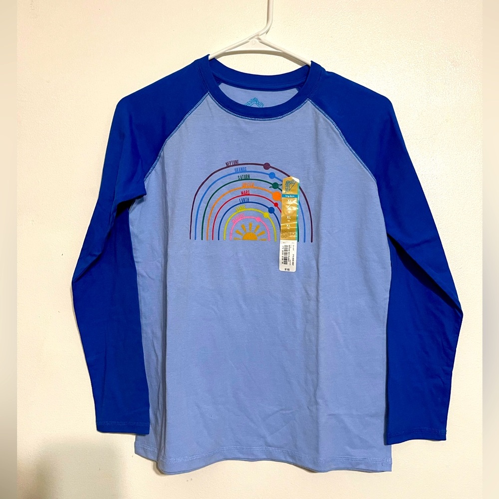 Thereabouts longsleeve shirt size XL 16 youth fit to Small women. NWT